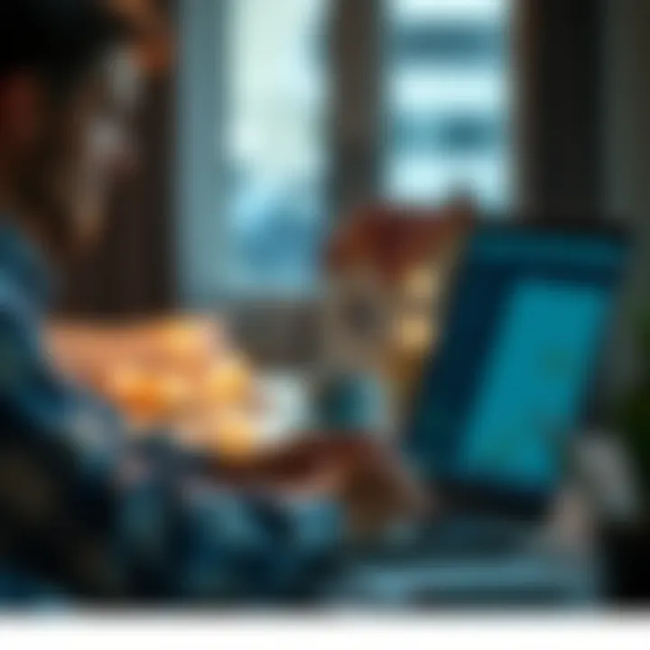 Analyzing Tax-Delinquent Property Listings Online A person analyzing property listings on a laptop