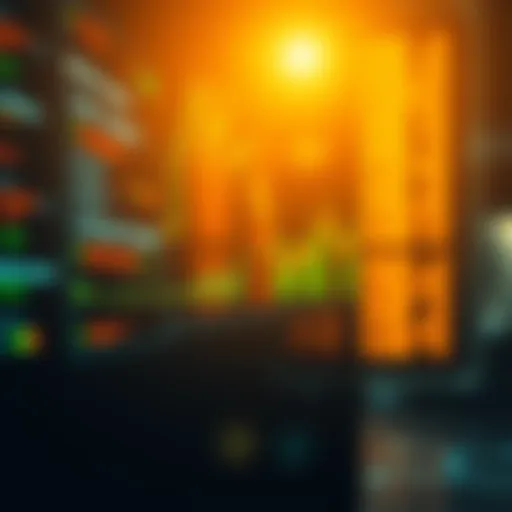 Conceptual illustration of automated stock trading technology