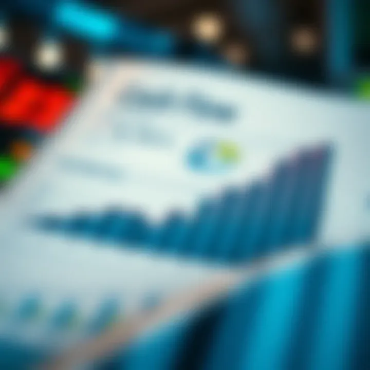 Graph showcasing cash flow trends over time