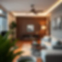 Staging of a serene home environment