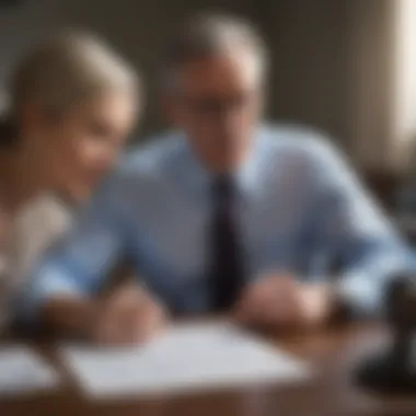 Analyzing Retirement Options A financial planner analyzing retirement options