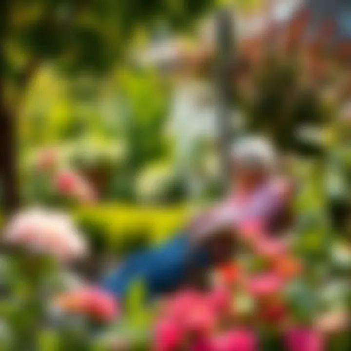 A peaceful garden symbolizing relaxation and fulfillment in retirement