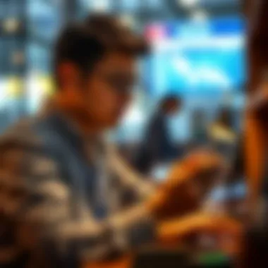 Investor researching different brokerage options