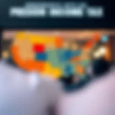 An infographic illustrating demographic trends in states without income tax