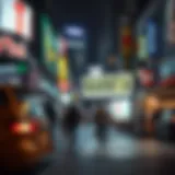 Creative guerrilla marketing campaign in urban setting