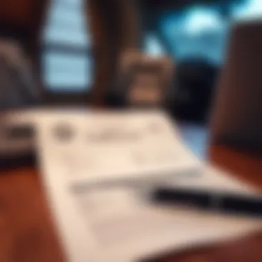 A credit score report and a pen on a table