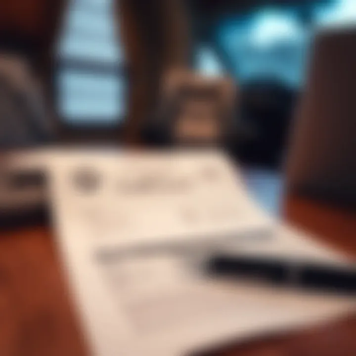 A credit score report and a pen on a table