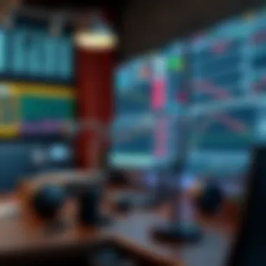 A serene workspace with trading tools and monitors
