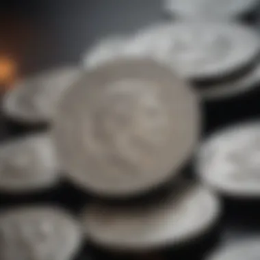 Silver Coins as an Investment Close-up of silver coins symbolizing investment potential