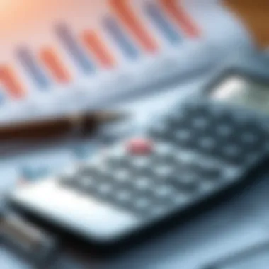 Financial Analysis Tools Close-up of a calculator and financial reports