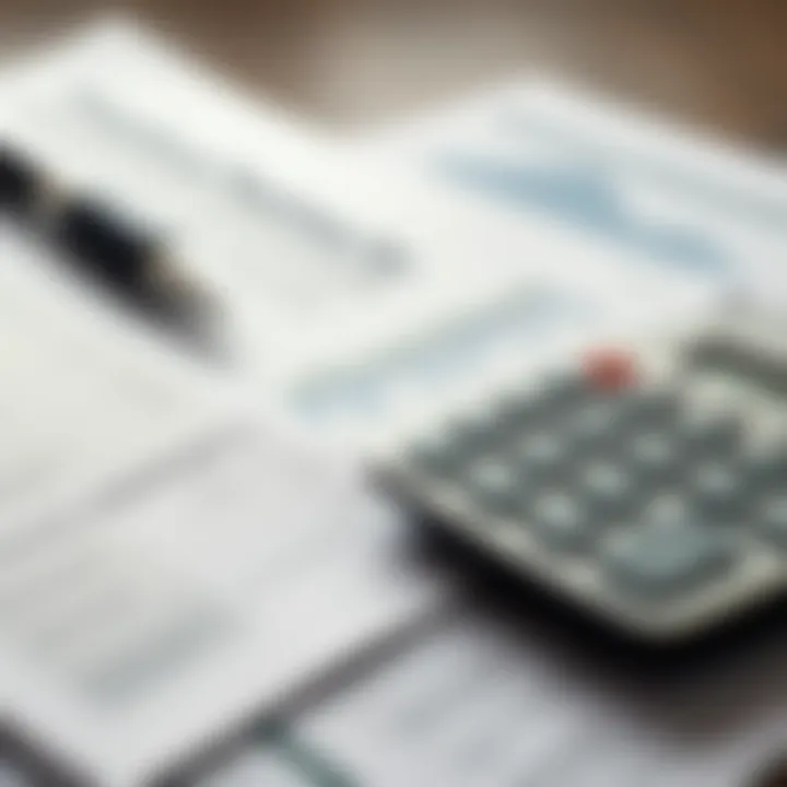 A close-up of financial documents and a calculator