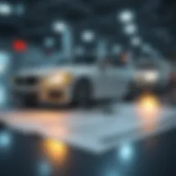 Conceptual illustration of a car and loan paperwork