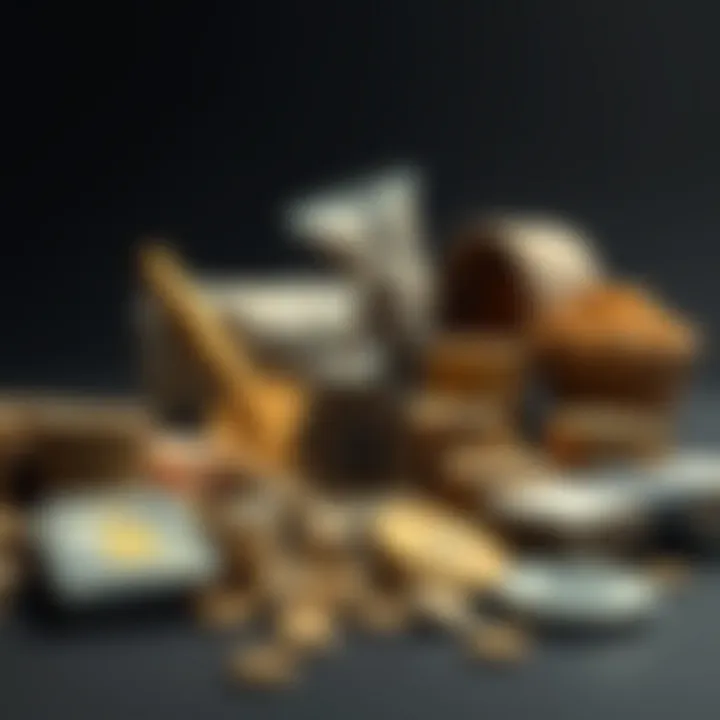 Commodities for Wealth Preservation An array of commodities symbolizing wealth preservation