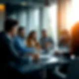 Strategic meeting with diverse professionals discussing business growth