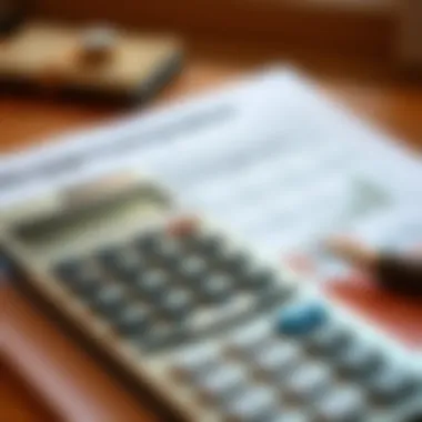 Calculator with mortgage options displayed