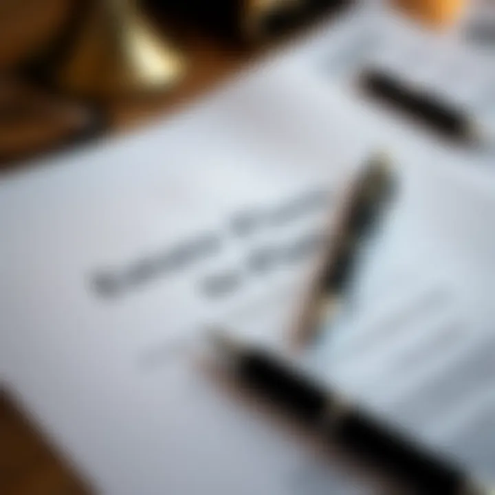 An elegant estate plan document laid out on a desk with a pen