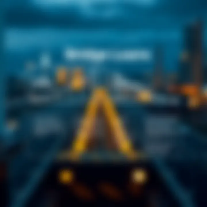 Diagram displaying advantages and disadvantages of bridge loans