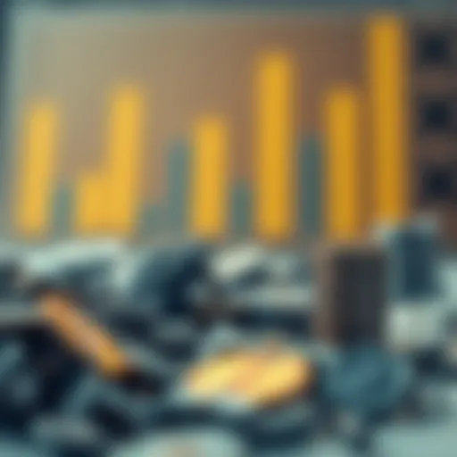 A visual representation of distressed assets in a financial context