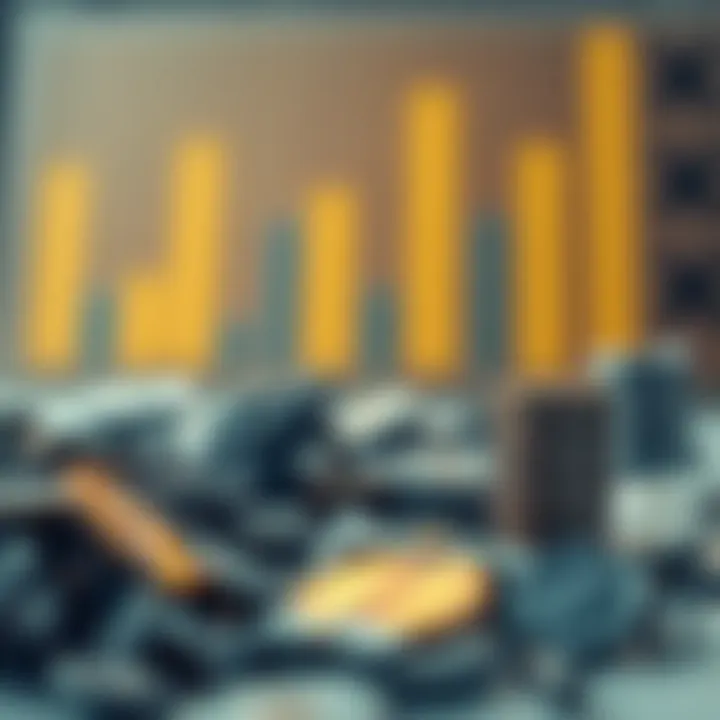 A visual representation of distressed assets in a financial context