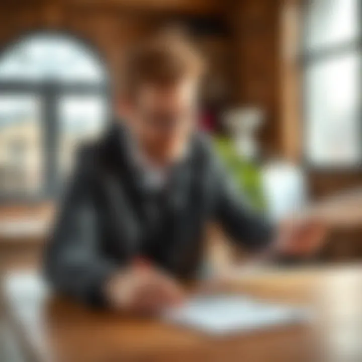Property Measurement by Appraiser An appraiser measuring a property