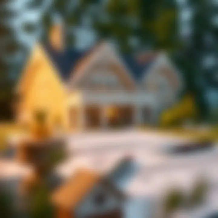 Home and Appraisal Documentation A detailed view of a home with appraisal documents