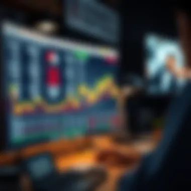 A person analyzing interest rates on a computer screen