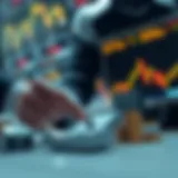 Conceptual illustration of short selling in financial markets