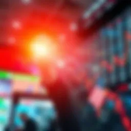 Conceptual illustration of stock market dynamics