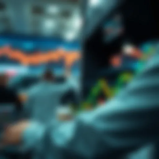 Navigating Stock Market Trends Visual representation of stock market trends and strategies