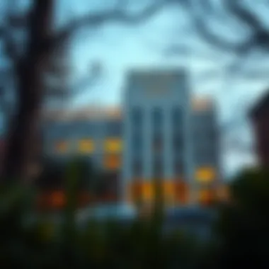 An artistic representation of a trust company building