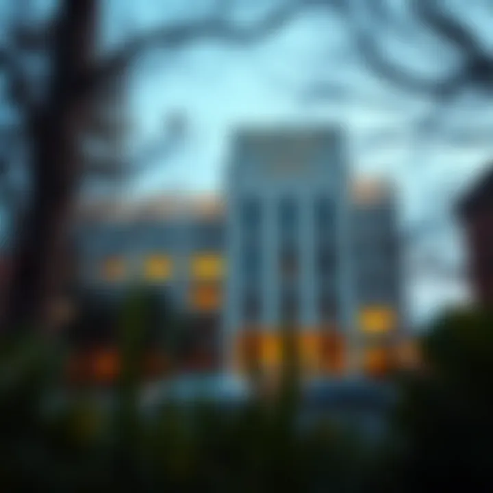 An artistic representation of a trust company building