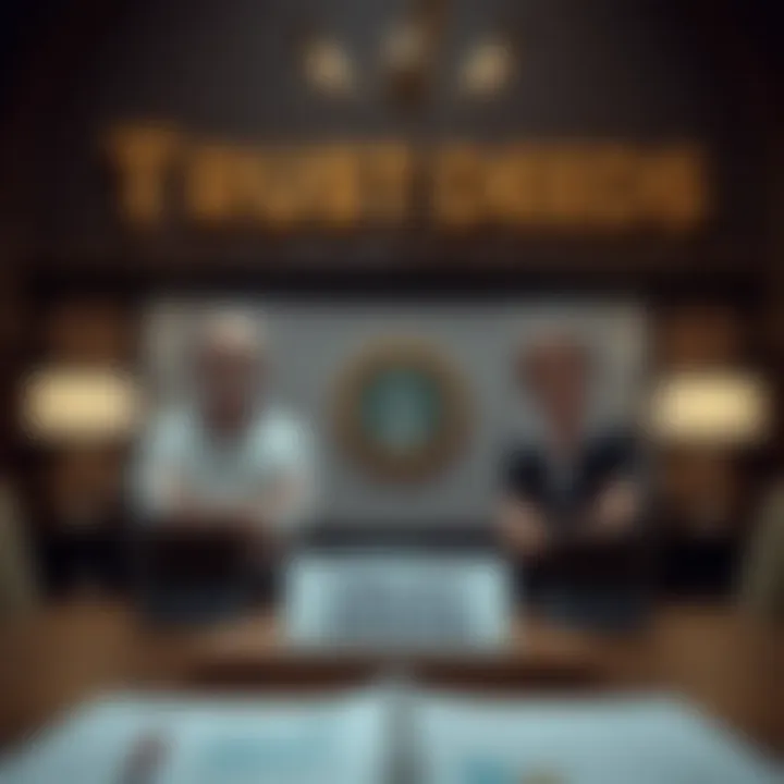 Graphical representation of trustees and beneficiaries