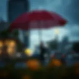 Conceptual illustration of umbrella insurance benefits